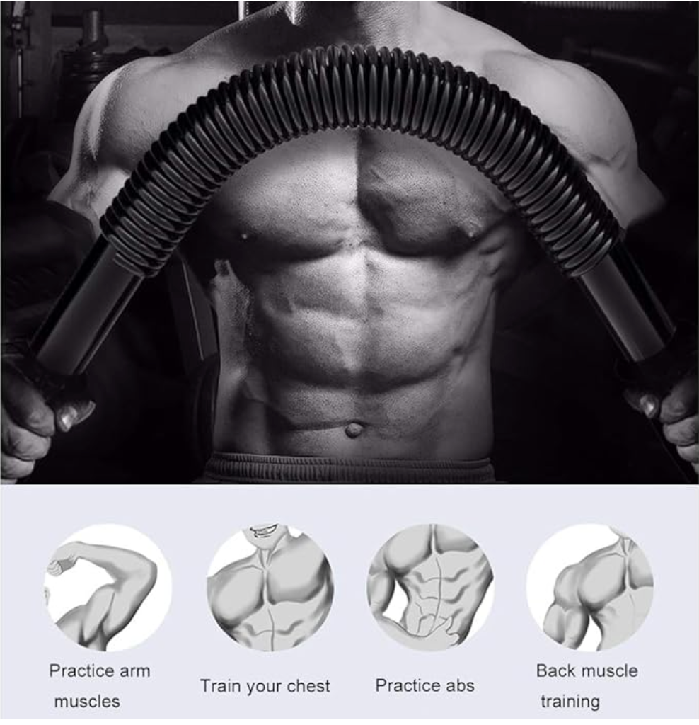 20 kg Spring Rod Hand Strengthener Lifting Bar (Black)