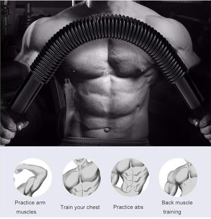 20 kg Spring Rod Hand Strengthener Lifting Bar  (Black)